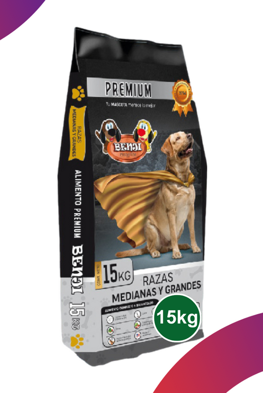 Benji Premium 28% De Proteina Razas Medianas y Grandes