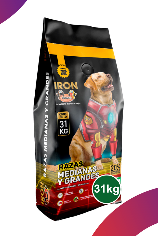 Iron Benji 20% De Proteinas Razas Medianas y Grandes