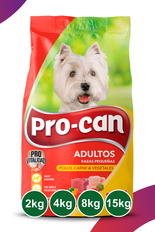 Procan Adultos Pollo, Carne y Vegetales Razas Pequeñas