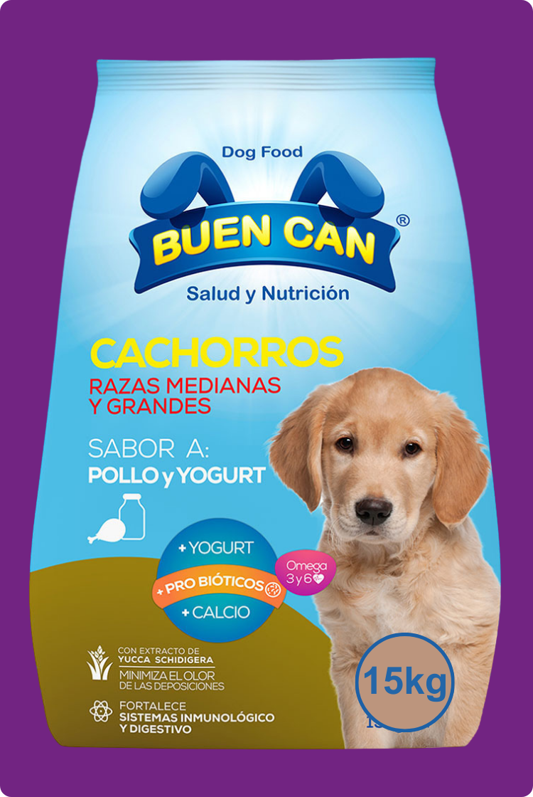 Buen Can Cachorro Razas Medianas y Grandes Sabor Pollo y Yogurt