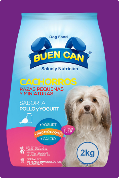 Buen Can Cachorros Razas Pequeñas y Miniaturas Sabor A Pollo y Yogurt