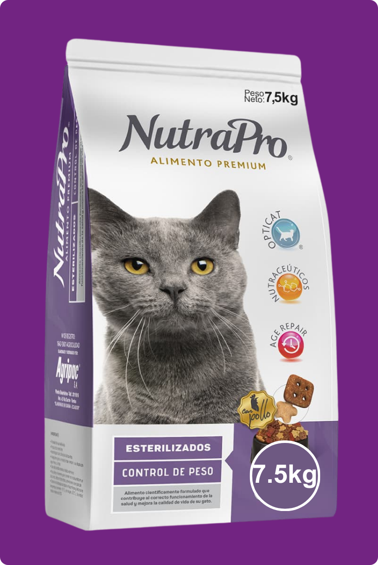 Nutrapro Gatos Esterilizados y Control De Peso