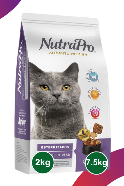 Nutrapro Gatos Esterilizados y Control De Peso