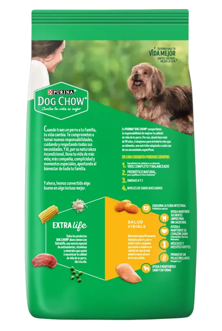 Purina Dog Chow Adultos Mines y Pequeños Con Carne y Pollo