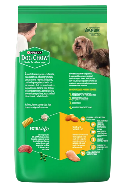 Purina Dog Chow Adultos Mines y Pequeños Con Carne y Pollo