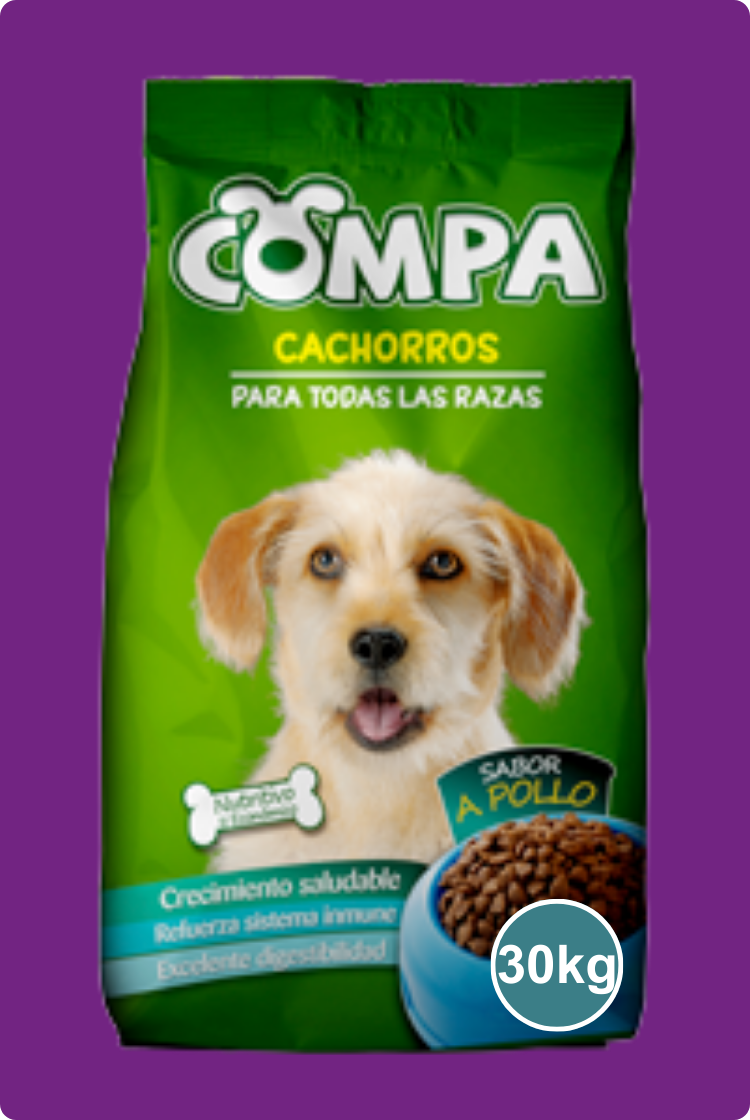 Compa Cachorros Sabor a Pollo Para Todas Las Razas