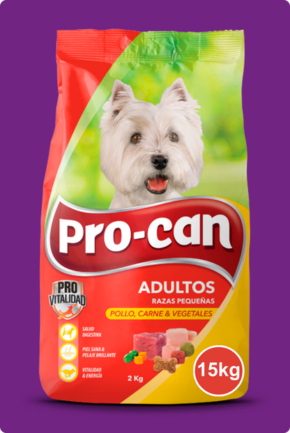 Procan Adultos Pollo, Carne y Vegetales Razas Pequeñas