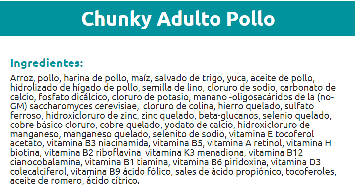 Chunky Adultos Pollo Para Todas Las Razas