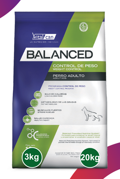 Balanced Perro Adultos Control De Peso