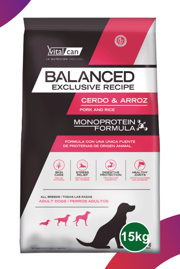 Balanced Exclusive Recipe Monoprotein Cerdo y Arroz