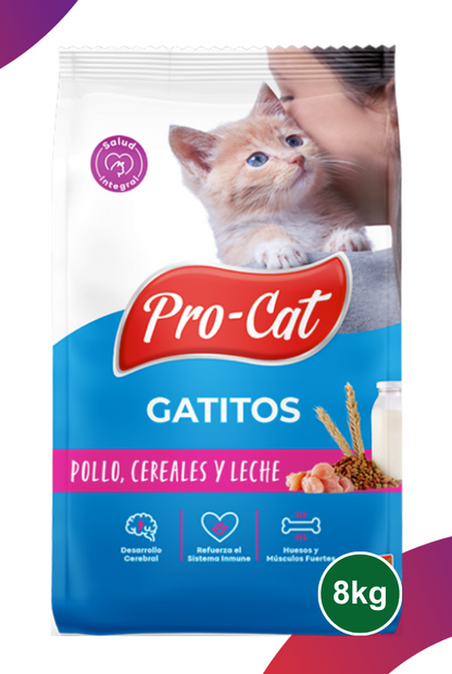 ProCat Gatitos Pollo, Cereales y Leche