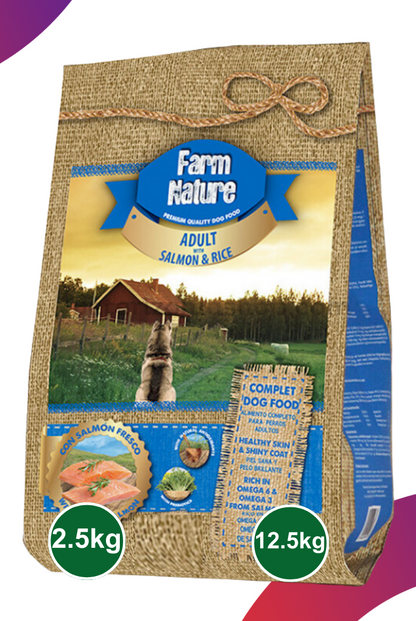 Farm Nature SALMÓN Y ARROZ Fórmula Para Perros Adultos