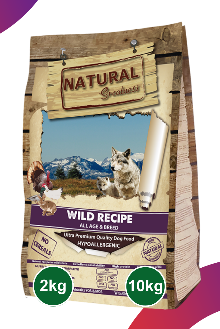 Natural Greatness WILD RECIPE Para Perros De Todas Las Edades - Razas Medianas y Grandes