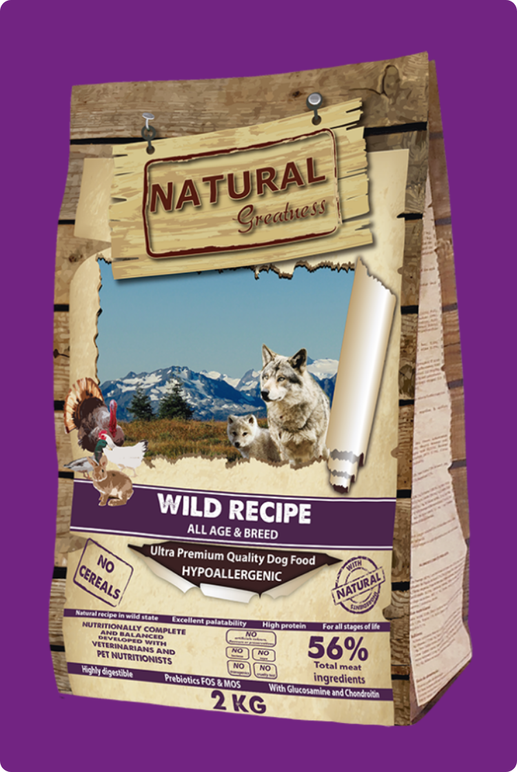 Natural Greatness WILD RECIPE Para Perros De Todas Las Edades - Razas Medianas y Grandes