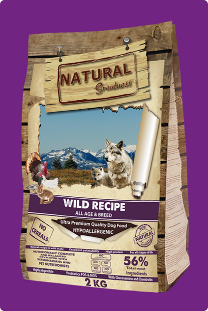 Natural Greatness WILD RECIPE Para Perros De Todas Las Edades - Razas Medianas y Grandes