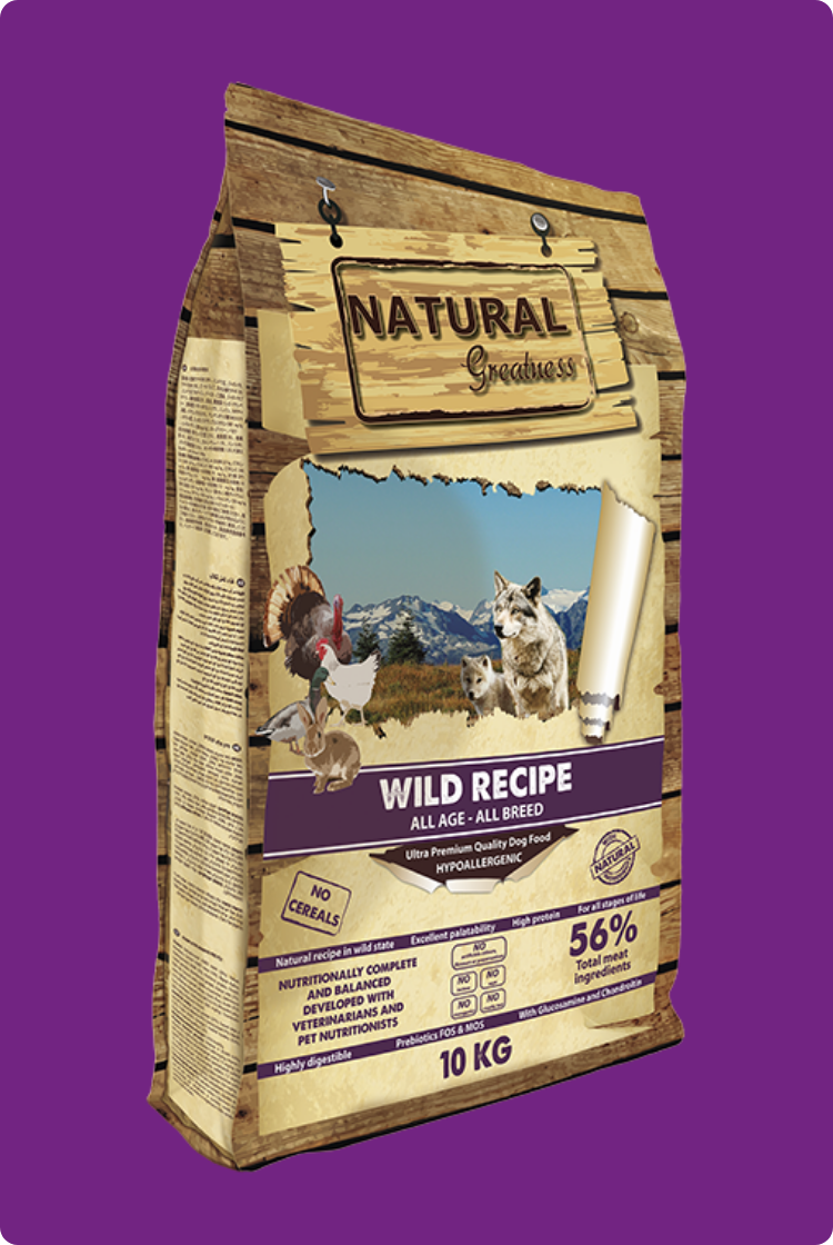 Natural Greatness WILD RECIPE Para Perros De Todas Las Edades - Razas Medianas y Grandes