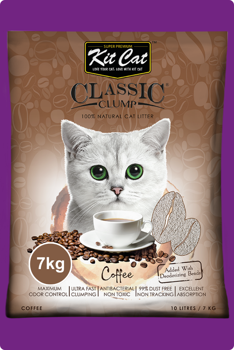 KIT CAT Classic Clump Arena Con Aroma Café y Flor de Cerezo