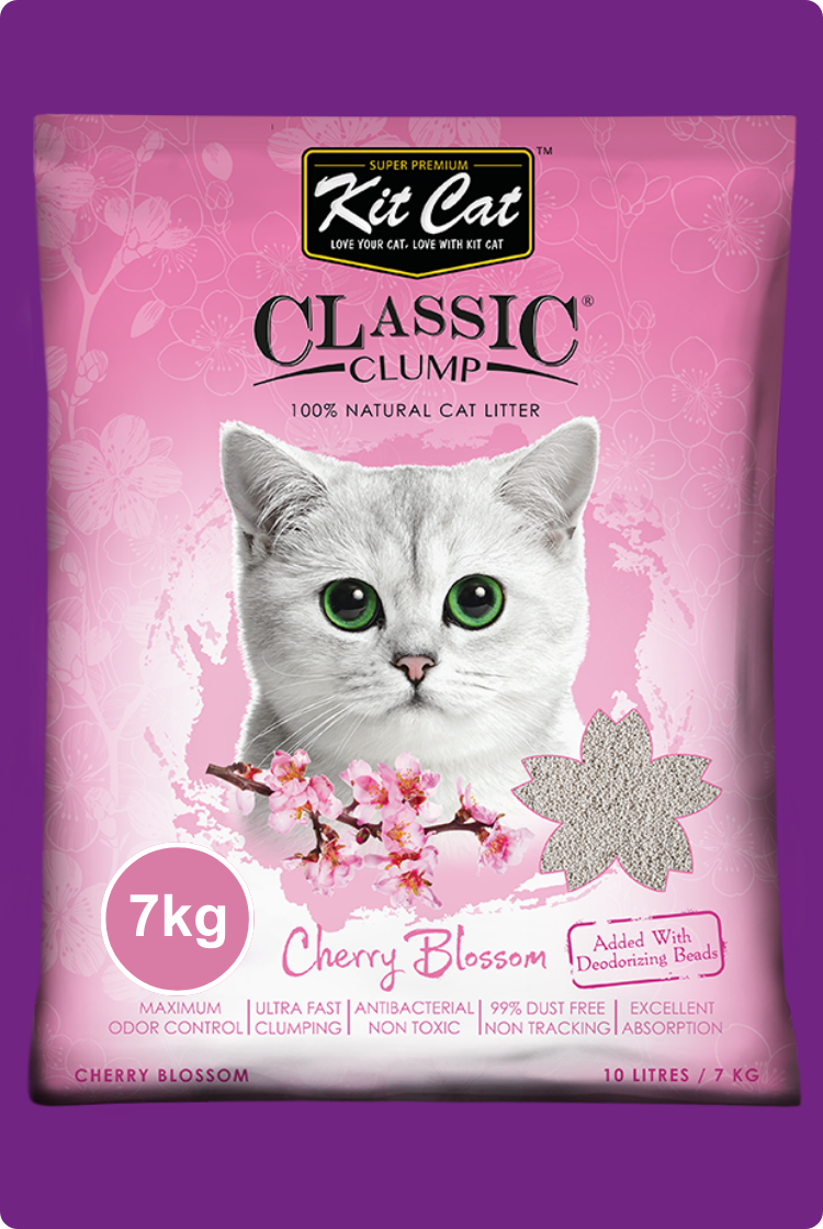 KIT CAT Classic Clump Arena Con Aroma Café y Flor de Cerezo