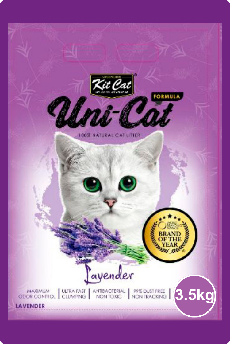 KIT CAT Uni-Cat Arena Aroma Carbón, Talco de Bebe, Lavanda, Limón