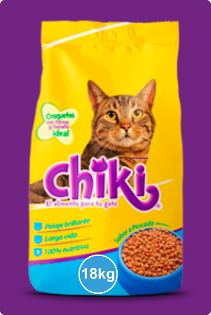 Chiky Adultos El Alimento Para Tu Gato En Dos Sabores De Pollo y De Pescado