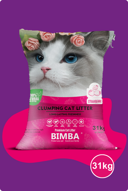 BIMBA Arena Para Gatos Con Aroma Fresa, Manzana