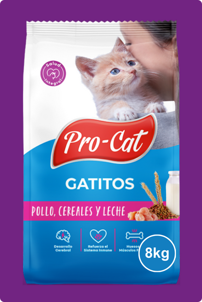 ProCat Gatitos Pollo, Cereales y Leche