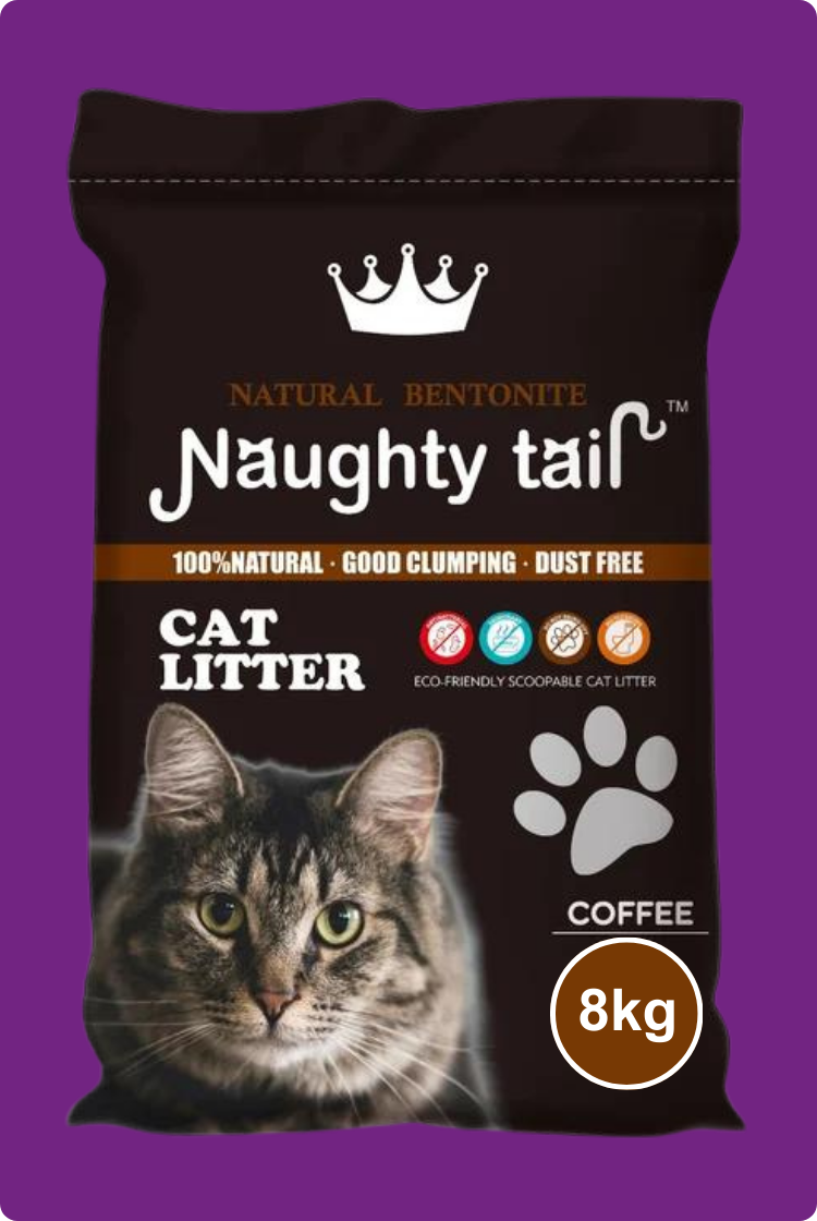 NAUGHTY TAIL Arena Para Gatos Con Aroma Lavanda, Café, Limón, Manzana