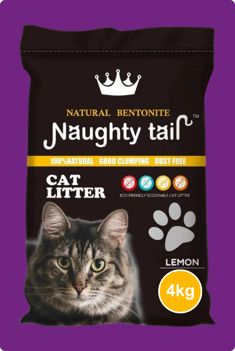 NAUGHTY TAIL Arena Para Gatos Con Aroma Lavanda, Café, Limón, Manzana