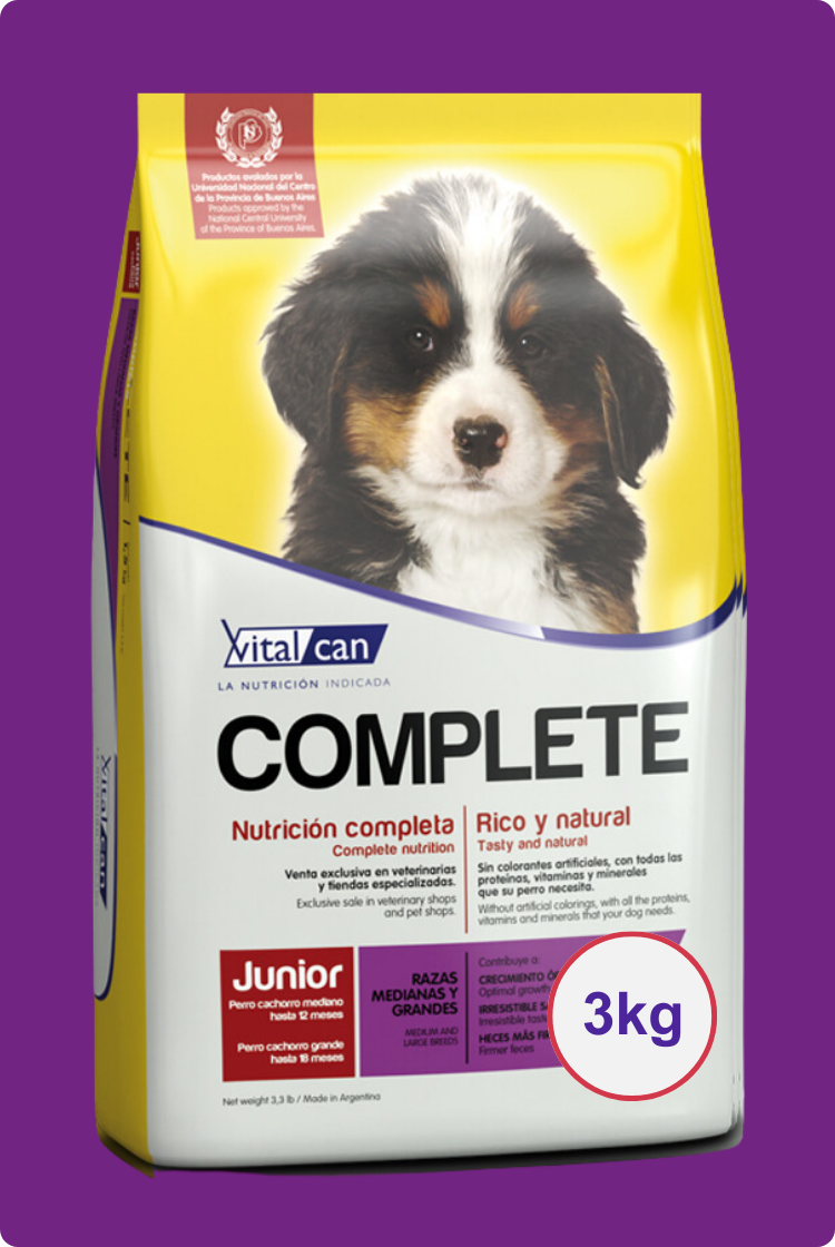 Complete Junior Perro Cachorros Razas Medianas y Grandes