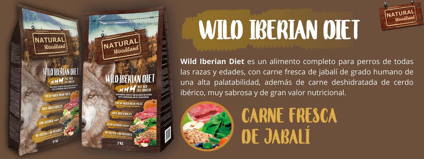 Natural Woodland WILD IBERIAN DIET Para Perros De Todas Las Razas y Edades