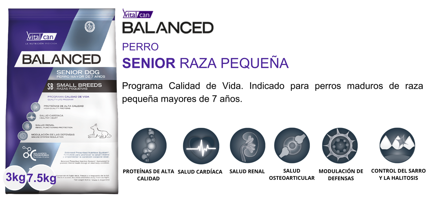 Balanced Perro Senior Razas Pequeñas