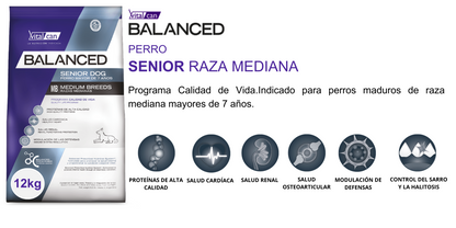 Balanced Perro senior Razas Medianas