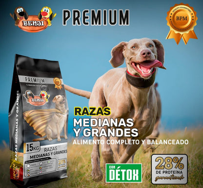 Benji Premium 28% De Proteina Razas Medianas y Grandes