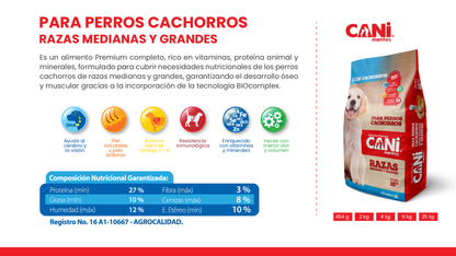 Canimentos Premium Para Perros Cachorros Razas Medianas y Grandes