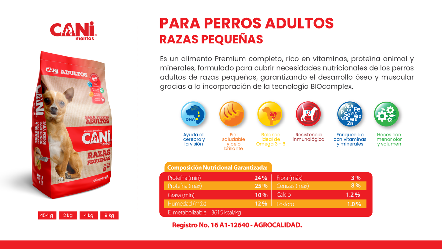 Canimentos Premium Para Perros Adultos Razas Pequeñas