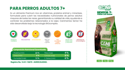 Canimentos Senior 7+ Para Perros Adultos Todas Las Razas