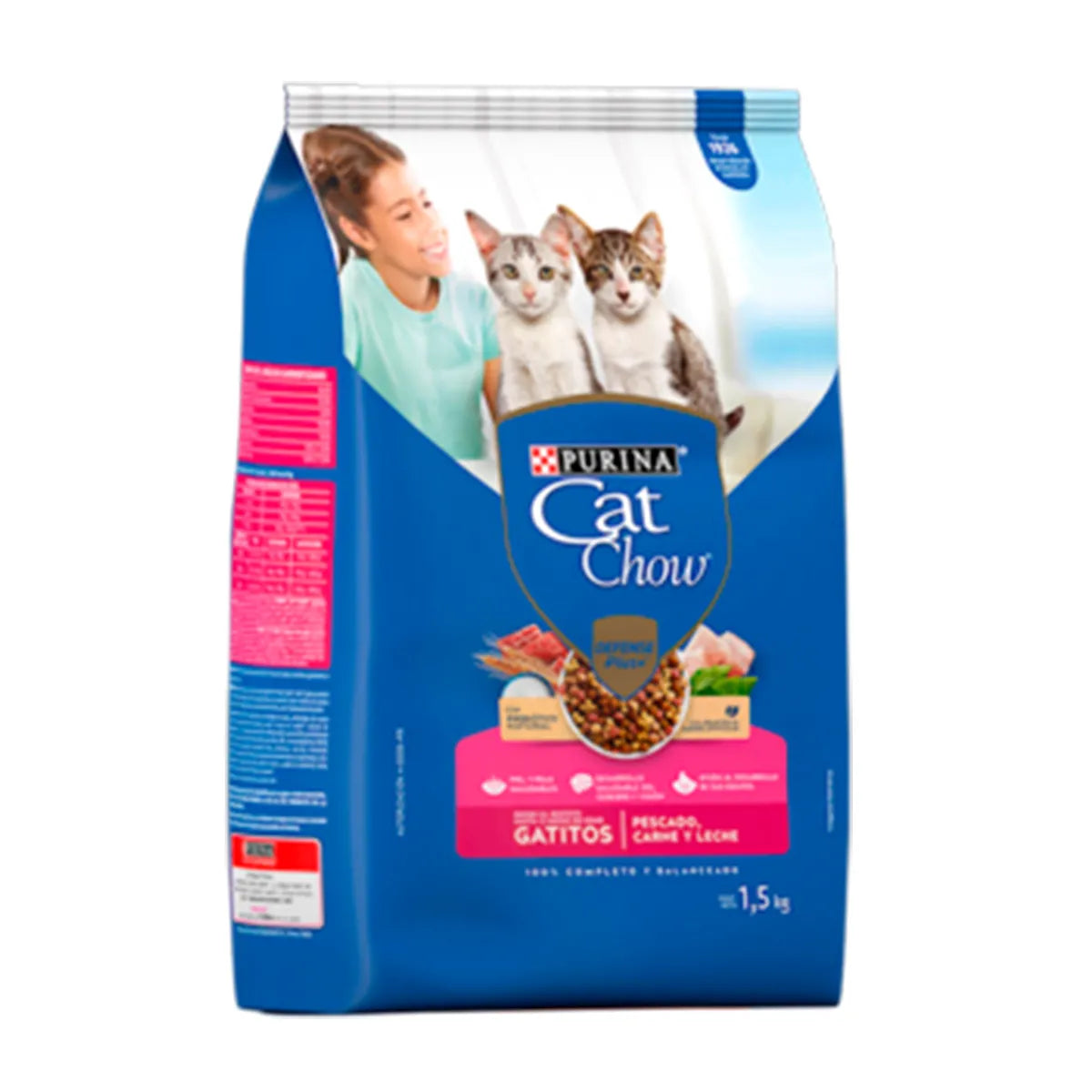 Cat Chow Gatitos De 1 Hasta 12 Meses Sabor Pescado, carne y Leche