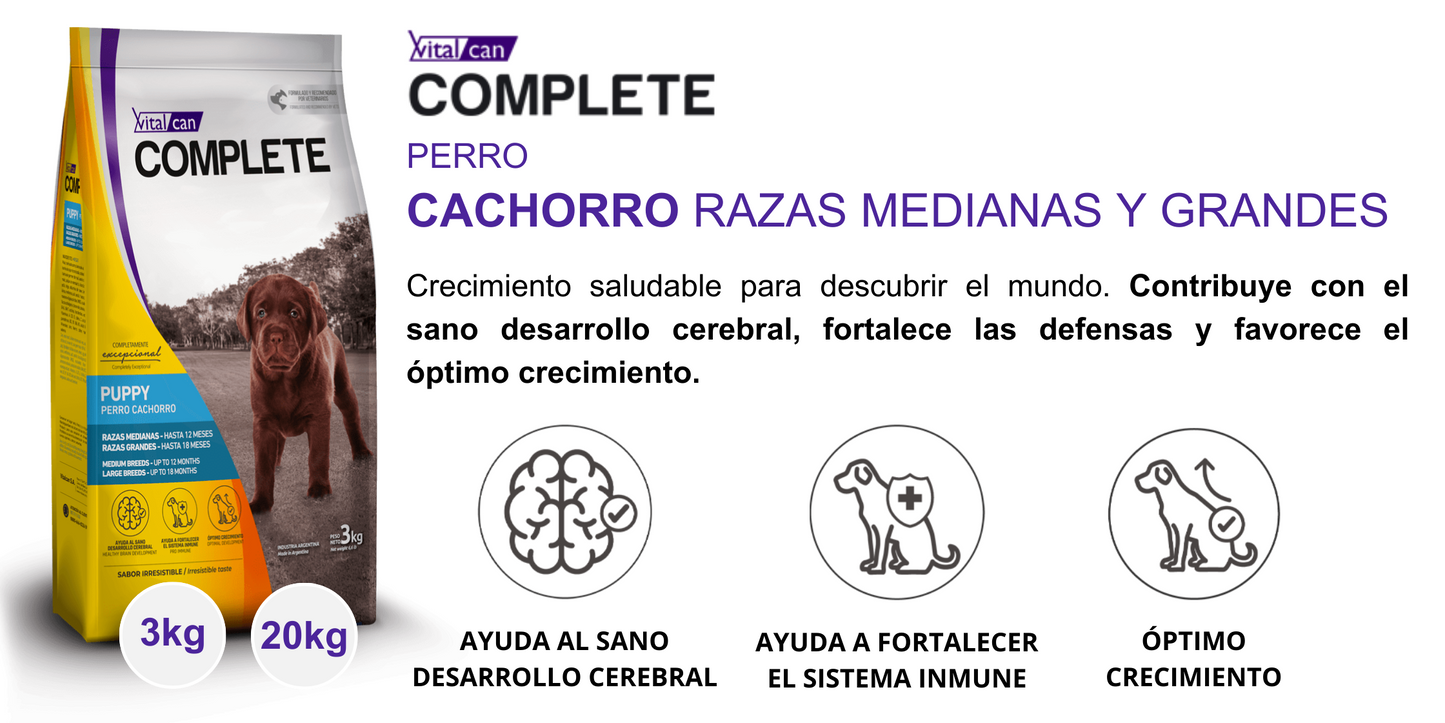 Complete Perro Cachorros Razas Medianas y Grandes