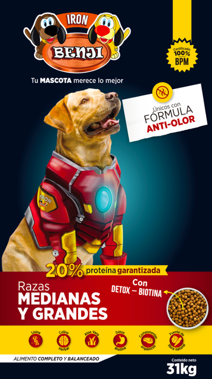 Iron Benji 20% De Proteinas Razas Medianas y Grandes