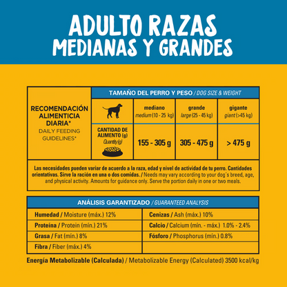 Pedigree Adulto Raza Medianas y Grandes Con Res y Vegetales