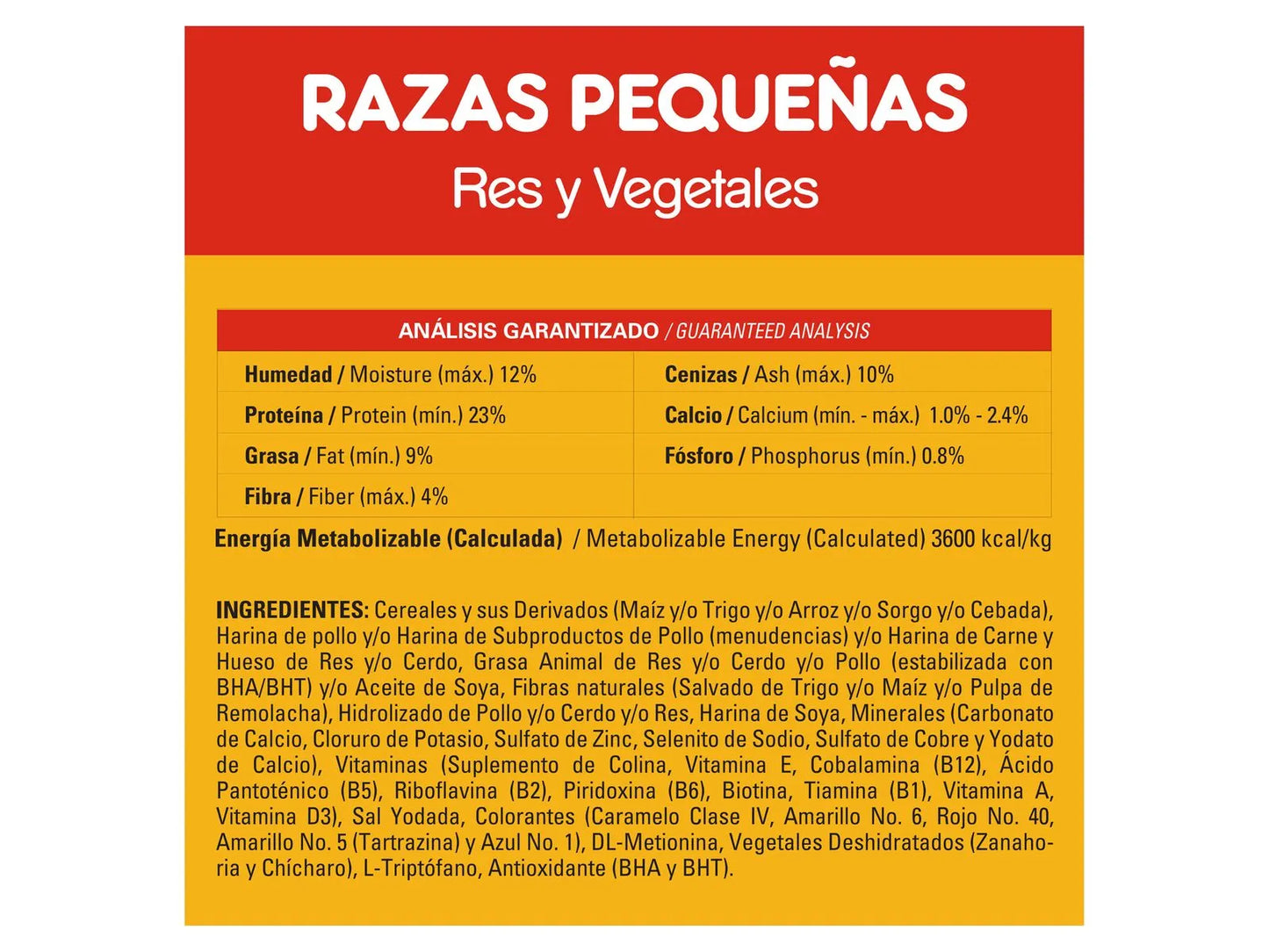 Pedigree Adulto Razas Pequeñas y Minis Con Res y Vegetales