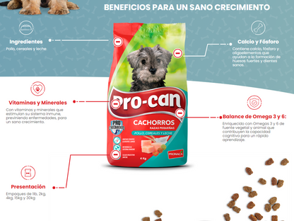 Procan Cachorros Pollo, Cereales y Leche Razas Pequeñas