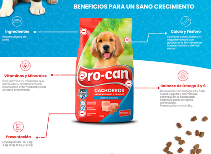 Procan Cachorros Receta Original De Pollo Razas Medianas y Grandes